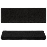 Stair Mats 15 pcs 65x21x4 cm Black Rectangular Edge 134576