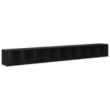 TV Cabinet Set 3 pcs Black Oak 37 x 35 x 107 cm Engineered Wood 3393553
