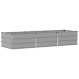 Planter Light Grey 240 x 80 x 45 cm Steel 42018142