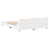 Bed Frame without Mattress White 140x190 cm Solid Wood Pine 850741
