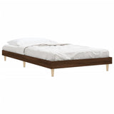 Bed Frame without Mattress Brown Oak 100x200 cm Engineered Wood 832060