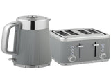 Electric Stainless Steel Kettle and Toaster Set, 3000W 1.7L UK Strix Thermostat Fast Boil Kettle w/ T3398P378836