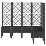 Garden Planter with Trellis Black 160x120x142 cm PP 367938