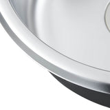 145070 Kitchen Sink with Strainer and Trap Stainless Steel