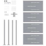 Garden Gate 85 x 174 cm Stainless Steel Silver Lockable 3402585