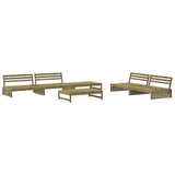 Garden Lounge Set Natural Wood Treated Solid Pine Wood Large 3186647