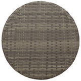 3 Piece Bistro Set with Cushions Grey Poly Rattan 365656