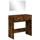 Dressing Table with Mirror Smoked Oak 80x39x80 cm 840706
