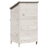 Garden Shed with Roof White 59 x 56 x 113.5 cm Solid Fir Wood 42033437