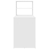 Desk with Shelf White 113 x 54 x 120 cm Engineered Wood 869274