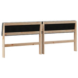 Upholstered Headboard Light Grey 200 cm Solid Pine Wood 879154
