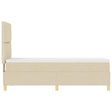 Box Spring Bed with Headboard Cream 80 x 200 cm Fabric 3339656