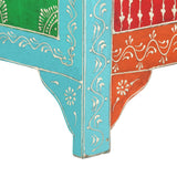 Hand Painted bedside Cabinet 40x30x50 cm Solid Mango Wood 286157
