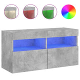 TV Wall Cabinet with LED Lights Concrete Grey 80x30x40 cm 837203