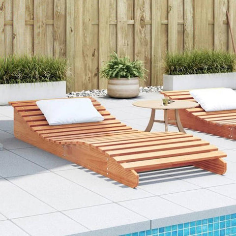 Sun Lounger Wax Brown 205x80x31.5 cm Solid Wood Pine 844653