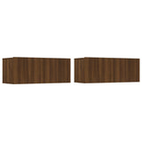 ZNTS 4 Piece TV Cabinet Set Brown Oak Engineered Wood 3114541