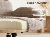 Swivel Armchair and Footstool Set, Height Adjustable Accent Chair with Adjustable Headrest, Rocking T3398P548764