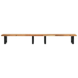Basin Shelf Wall Mounted Steel and Solid Wood Acacia 3302725