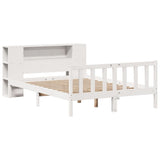 Bookcase Bed without Mattress White 160x200 cm Solid Wood Pine 3321662