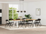 Folding Chair 8 pcs Black 48 x 44 x 78 cm Velvet 42029069