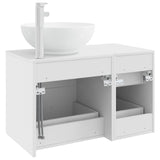 Bathroom Furniture Set 2 pcs White Engineered Wood 3403992