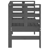 Garden Bench Grey Solid pine wood 2-seater Durable Garden Bench 825137