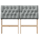 Upholstered Headboard Light Grey 120 cm Solid Pine Wood 879349