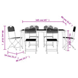 Garden Dining Set Anthracite Metal Mesh Foldable 3211814