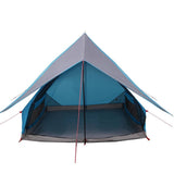 Family Tent with Roof Blue and Grey 220 x 220 x 184 cm 4100674