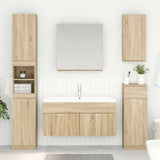 Sink cabinet with Storage with Door Sonoma Oak Engineered Wood 880437