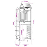 Play Tower Brown 52.5 x 85 x 238 cm Solid Pine Wood 3417205