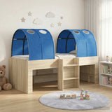 Bed with Tunnel 3 pcs Sonoma and Blue Engineered Wood 3423577