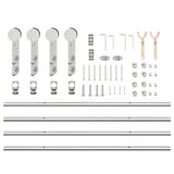 Sliding Door Hardware Kit 183 cm Stainless Steel Silver 3295765
