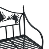 Garden Bench Black 104 x 54 x 93cm Steel 42008115