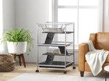 Small Animal Cage Pet Play House with Wheels Platforms Light Grey T3398P350046