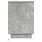 ZNTS Bedside Cabinet with LED Lights Concrete Grey 38x34x50 cm 861271