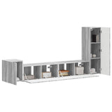 TV Cabinet Set Wall-mounted 3 pcs Grey Sonoma Engineered Wood 3409021