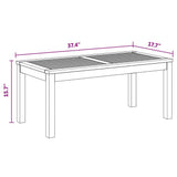 Table Brown 95 x 45 x 40 cm Solid Teak Wood 42006410