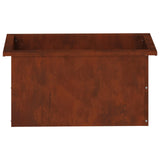 Garden Planter with LED Rusty 30 x 60 x 30 cm Weathering Steel 8008096