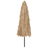 Garden Parasol with LEDs and Steel Pole Brown 324x324x247 cm 4005122