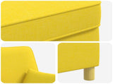 Armchair with Cushions Light Yellow Fabric 42043513