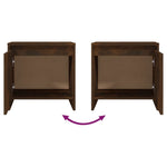 Bedside Cabinets 2 pcs Smoked Oak 45x34x44.5 cm Engineered Wood 813045