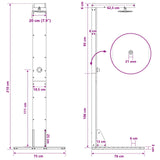 Outdoor Shower 210 cm Solid Douglas Wood and Stainless Steel 886358