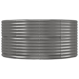 Garden Raised Bed Grey 367x140x68 cm Galvanised Steel 319104