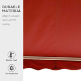 Manual Retractable Patio Awning Shelter UV Protection, 2.5mx2m T3398P318812