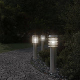 Outdoor Floor Lamp with Outlet Silver 60 cm Stainless Steel 4006373
