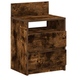 Bedside Cabinets 2 pcs with 2 Drawers Smoked Oak 40x33x60 cm 858569