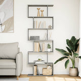 Room Divider Bookcase 6-Tier Grey Sonoma 70x24x193 cm Engineered Wood 858089