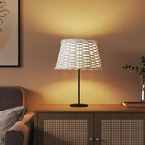 Lamp Shade White 38x23 cm Wicker 364384