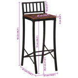Bar Chairs 2 pcs Solid Wood Reclaimed 358944